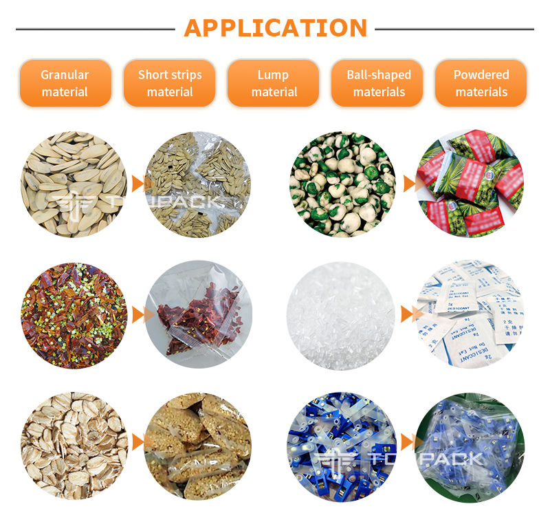 سیب زمینی اتوماتیک چیپس چند سر وزنه دار سیستم وزن میگو ماشین بسته بندی فرانسوی پف کردن مواد غذایی دستگاه بسته بندی دانه