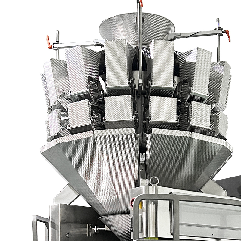 دستگاه بسته‌بندی کیسه توری انار با وزن‌کشی چند سر، دستگاه بسته‌بندی کیسه توری زنجبیل، پیاز، سیر