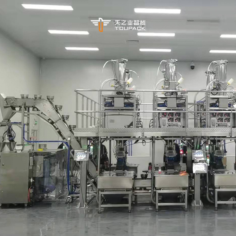 دستگاه بسته‌بندی و پلمپ کیسه‌های خوراک دام 1 کیلوگرمی، 2 کیلوگرمی و 5 کیلوگرمی VFFS، دستگاه بسته‌بندی خوراک طیور