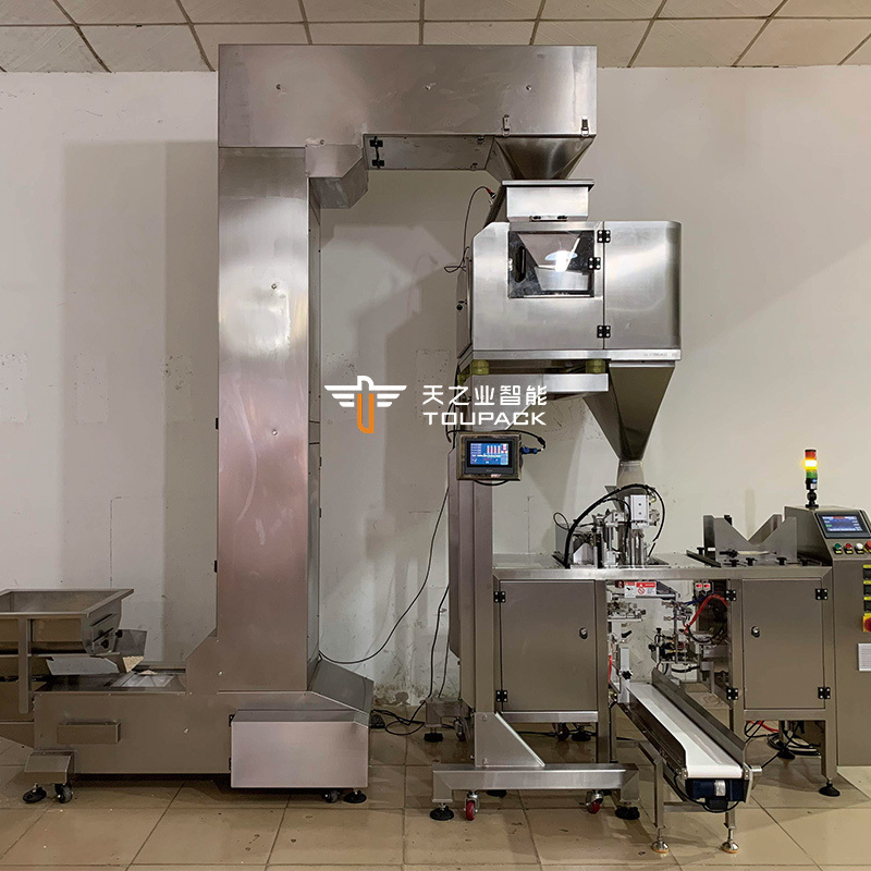 ویتنام سیستم بسته بندی خودکار قهوه Doypack دانه قهوه سرخ شده کیسه Gusset کیسه Ziplock کیسه بسته بندی ماشین با چاپگر تاریخ