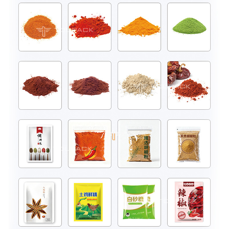 Premade Rotary Spice Powder Multifunction Packing Machine Auger Filler Chili Powder 1kg Pouch Filling Machine
