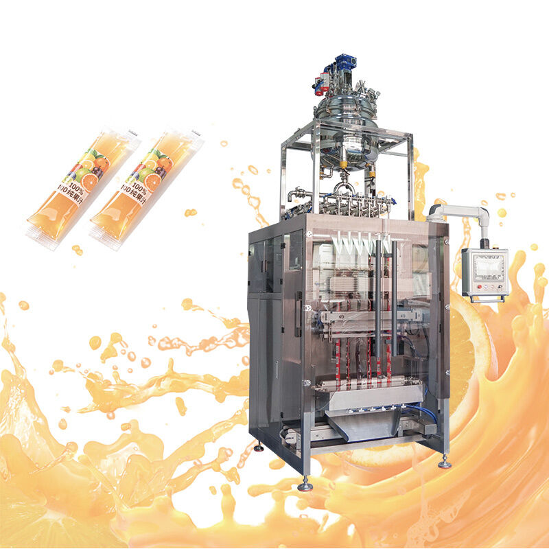 دستگاه بسته بندی خودکار چند لاین 50ml 100ml کیسه مایع آبمیوه یخ لولی پاپ ژله ی چوبی