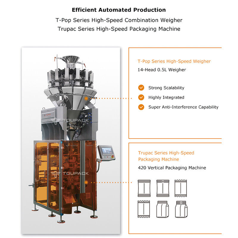 ماشین وزن خودکار با سرعت بالا برای بسته بندی میان وعده ها دانه های آجیل 5-200g با سنسور دیجیتال 20-200 کیسه / دقیقه