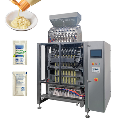 3 Side Seal Automated Packaging System شامپو مایونز مایع پرکننده ساشه دستگاه بسته بندی خردل