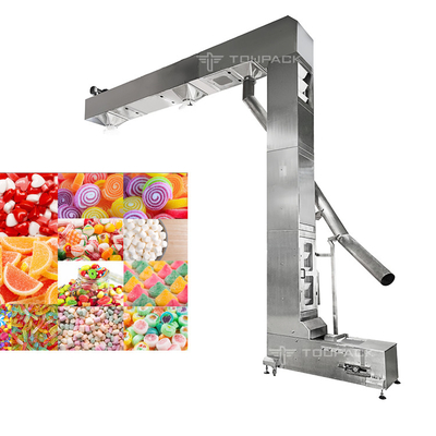 اسنک آب نبات بادام زمینی دانه چای زنجیره ای سطل آسانسور T / C / Z نوع دو خروجی برای دستگاه غذا