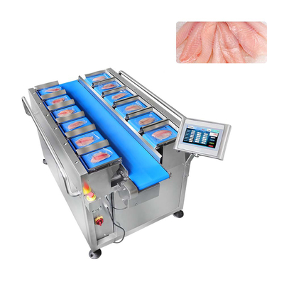 توزین چند سر میوه PLC با صفحه نمایش لمسی با محدوده وزنی 2-2500 گرم