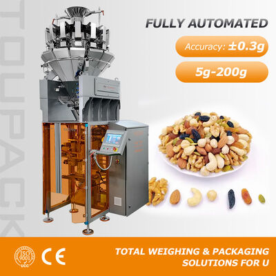 ماشین بسته بندی خودکار وزن 5-200g ماشین بسته بندی گرانول اسنک با سرعت بالا