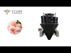 Automatic fresh frozen shrimp multihead weigher filling packing machine for tray