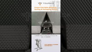 این سیستم توزین چند سر که برای توپ های ماهی منجمد طراحی شده است